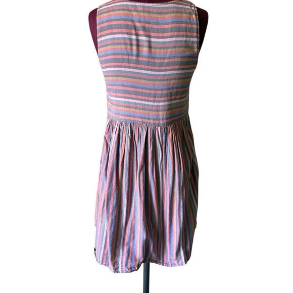 Madewell Scoop Neck Tank Dress size XS Mini Striped pink Sleeveless - Picture 5 of 10